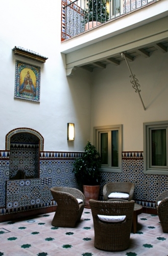 De patio van het hotel De patio van het hotel
